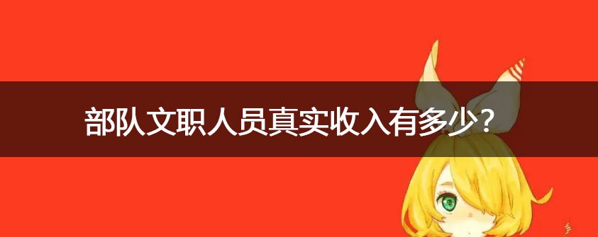 部队文职人员真实收入有多少