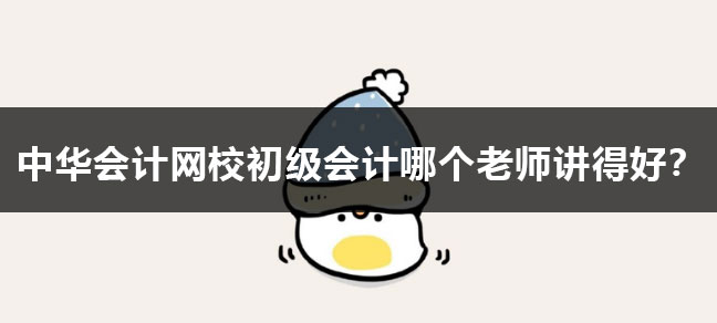中华会计网校初级会计哪个老师讲得好？