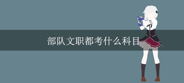 部队文职都考什么科目
