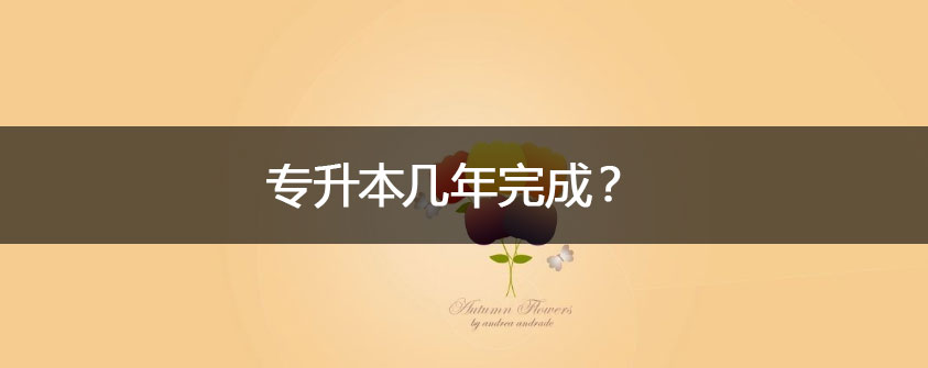 专升本几年完成？